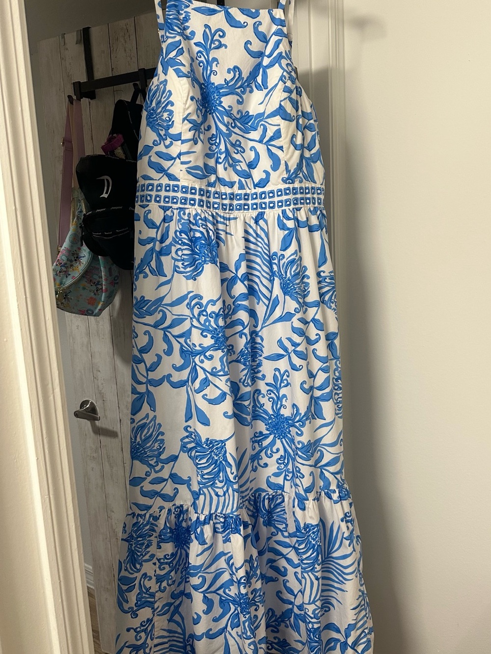 EUC Lilly Pulitzer Charlese Halter Maxi Dress in Glisten in the Sun